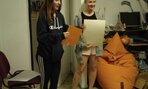 Naše moderátorky , ktoré privítali žiakov